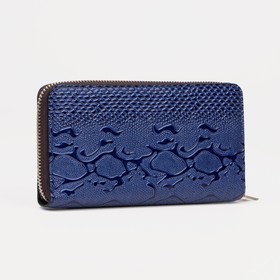 

Кошелек жен 07-02-01, 20*2,5*10 см, 3 отд, д/карт, д/монет, синий