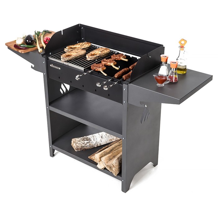 

Мангал "Family Standart Grill FSG2000" 133,2 х 39,4 х 89,5 см, 2 мм, крышка, боковые полки