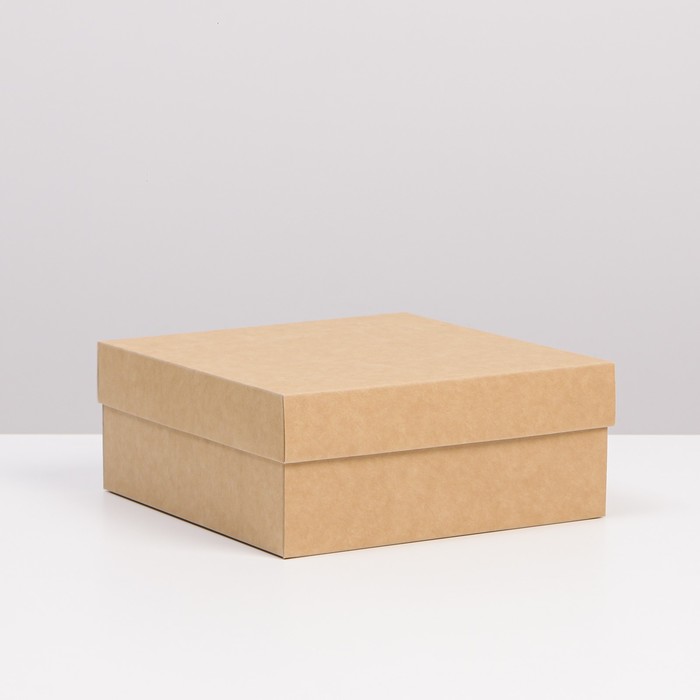 Коробка подарочная складная крафтовая, упаковка, 17 х 17 х 7 см коробка складная крафтовая 16 х 23 х 7 5 см