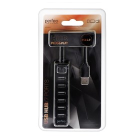 Разветвитель USB (Hub) Perfeo H034, 7 портов, USB 2.0, чёрный от Сима-ленд