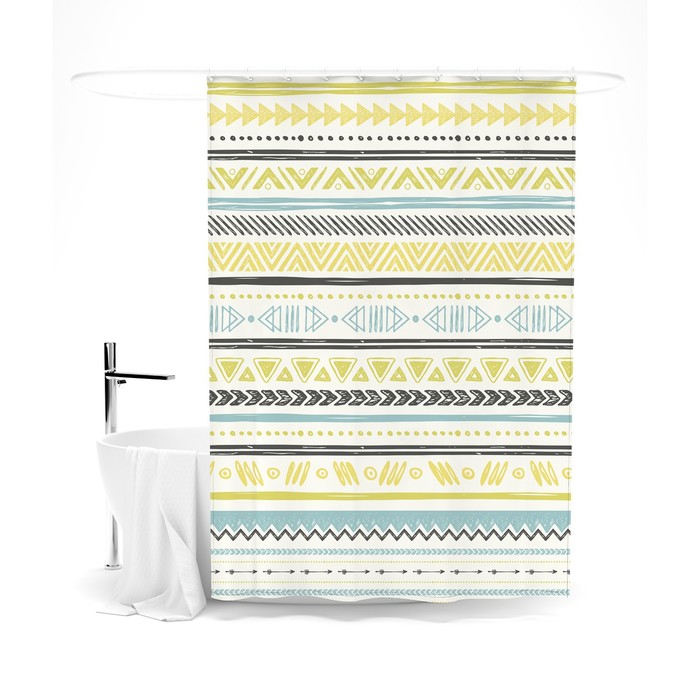 

Шторка для ванной «Сирень» «Стильная Скандинавия», 145х180 см, цвет желтый