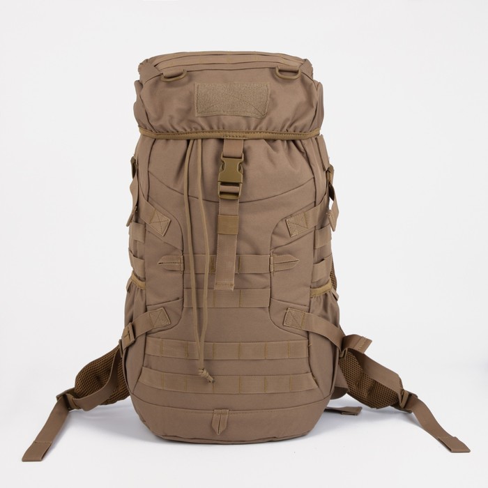 фото Рюкзак туристический на стяжке, 40 л, 2 наружных кармана, отдел для ноутбука, цвет бежевый huntsman