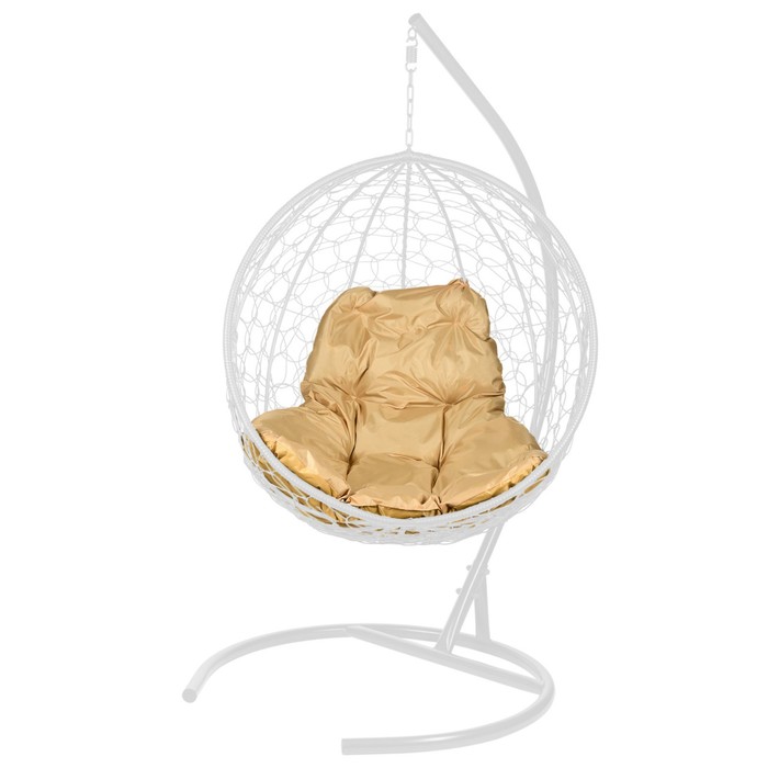 Подушка для одноместного подвесного кресла бежевая чехол для одноместного подвесного кресла кокона