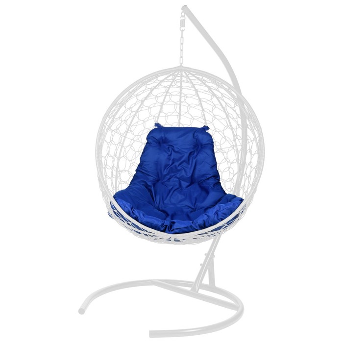 Подушка для одноместного подвесного кресла синяя чехол для одноместного подвесного кресла кокона