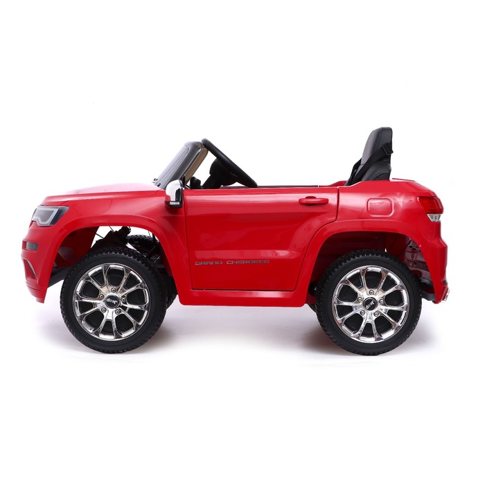 фото Электромобиль jeep grand cherokee, eva колёса, кожаное сидение, цвет красный