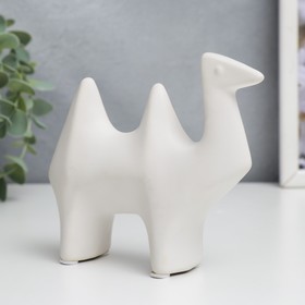 Сувенир керамика 'Белый верблюд' матовый 11,2х4х13,7 см Ош