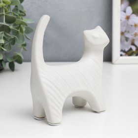 

Сувенир керамика "Белая кошка" матовый 11,7х4,5х11 см