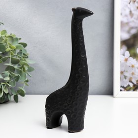 Сувенир керамика 'Чёрный жираф' матовый 19х3,5х9 см Ош