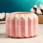 Кашпо керамическое розовое 11*11*9 см