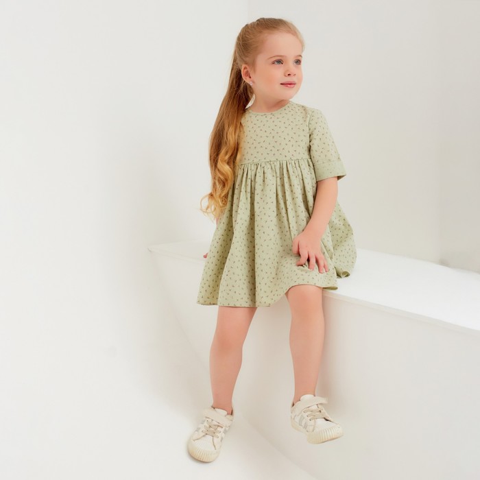 

Платье для девочки MINAKU: Cotton Collection цвет зеленый, рост 92