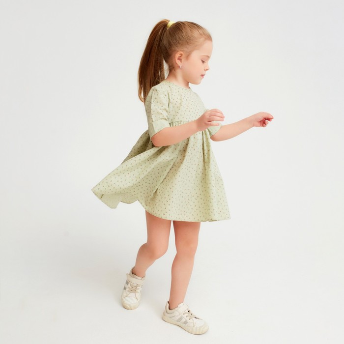 

Платье для девочки MINAKU: Cotton Collection цвет зеленый, рост 104