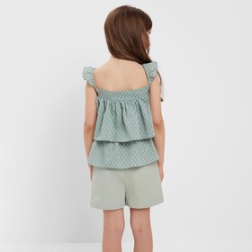 

Топ для девочки MINAKU: Cotton Collection цвет оливковый, рост 146