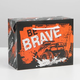 Пакет—коробка «Be brave», 23 × 18 × 11 см Ош