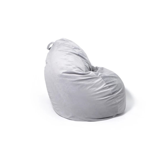 фото Кресло-мешок «стади», размер 80x130 см, велюр, серый wowpuff