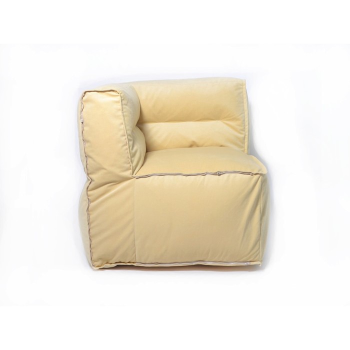 фото Кресло модульное бескаркасное «комфорт», размер 80x75x75 см, велюр,желтый wowpuff
