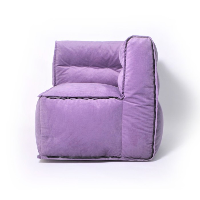 фото Кресло модульное бескаркасное «комфорт», размер 80x75x75 см, велюр, сирень wowpuff