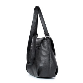 

517 Сумка мессенджер, отдел на клапане, цвет черный 27,5х20х10см