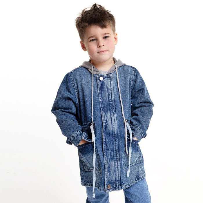 Куртка джинсовая для мальчика, цвет синий, рост 122 см