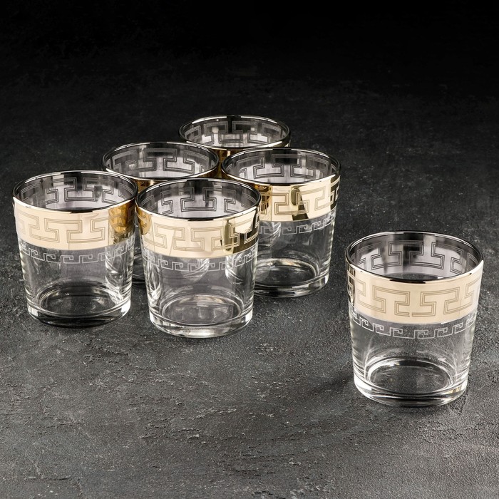 фото Набор гравированных стаканов «нэро», 250 мл, 6 шт gidglass