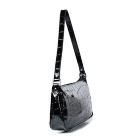 

17821 Сумка багет, отдел на молнии, цвет черный 33х14,5х6,5см