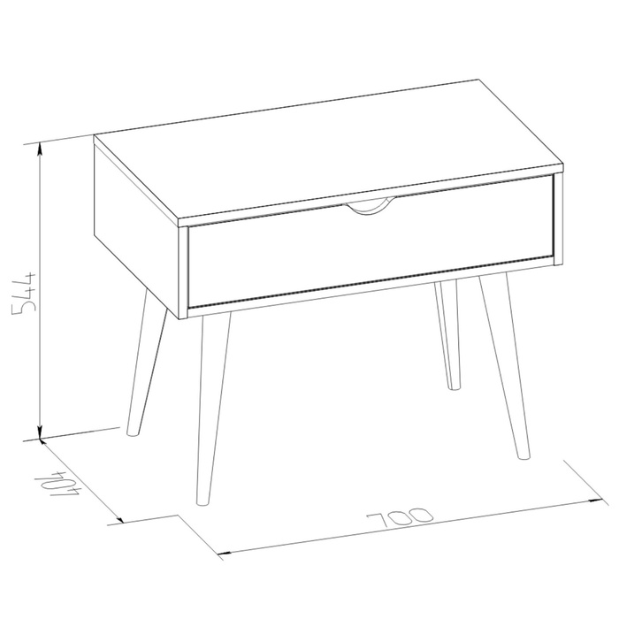 Стол журнальный «Леон 220», 700 × 405 × 544 мм, цвет ясень анкор светлый / ателье светлый