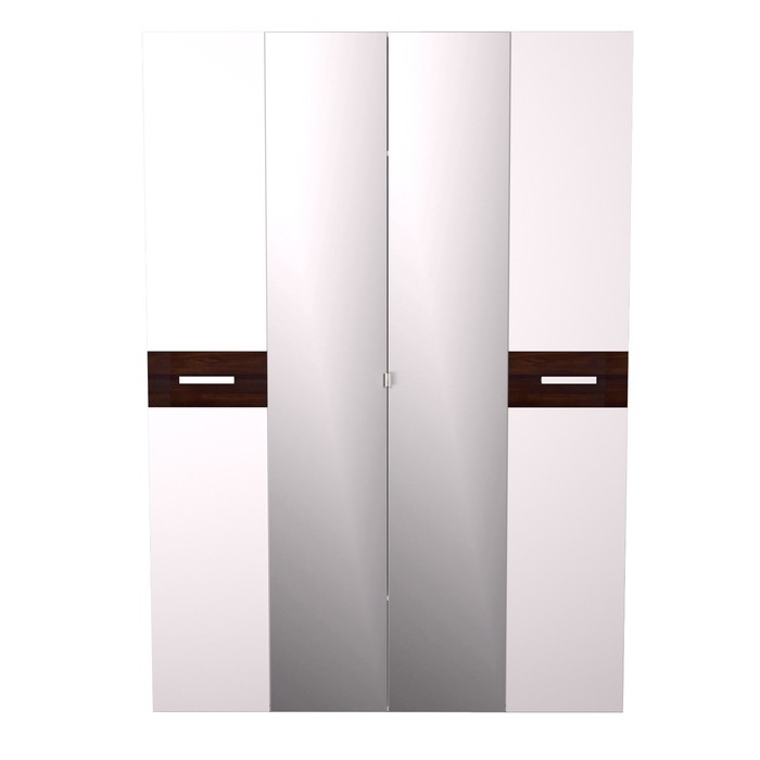 Шкаф для одежды и белья «Норвуд 555», 1600 × 583 × 2300 мм, цвет белый / орех шоколадный шкаф для одежды норвуд 12 798 × 590 × 2125 мм цвет белый орех шоколадный