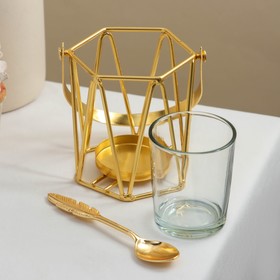

Набор ложек на подставке Eternity Перо, 8,5×7,5×8,5 см, 6 шт, цвет золотой