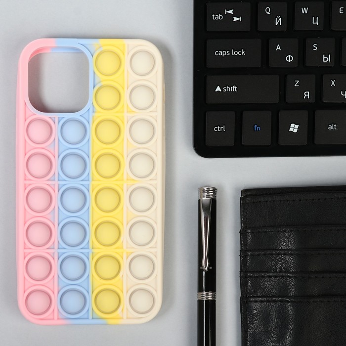 Чехол POP IT, для iPhone 12/12 Pro, силиконовый, разноцветный силиконовый чехол с принтом that s it для xiaomi 12 lite сяоми 12 лайт
