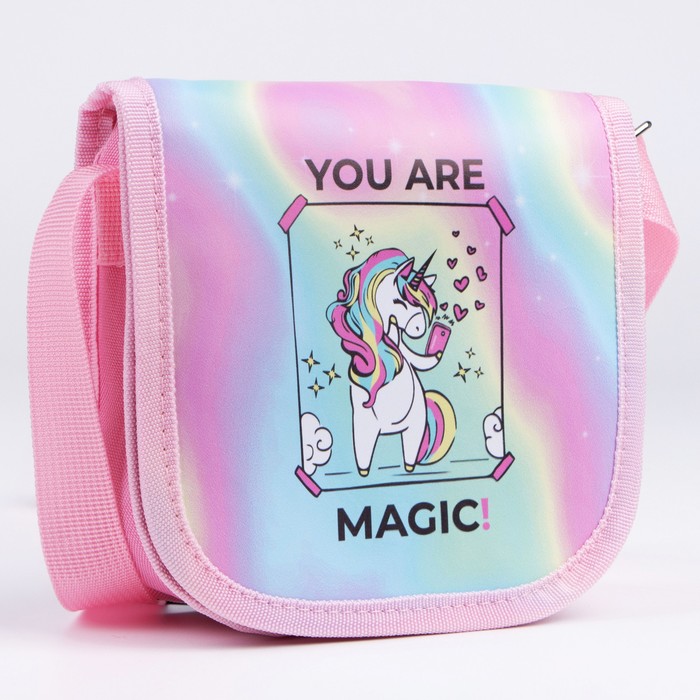 

Сумка детская с клапаном «Magic» Единорог, кожзам, 17х5х16 см