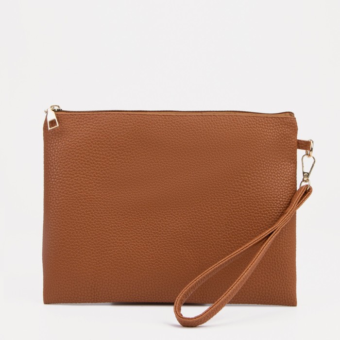 

Сумка-клатч на молнии, цвет рыжий