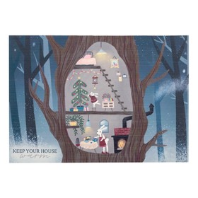 

Новогодняя салфетка на стол "Keep your house warm", ПВХ, 40*29 см