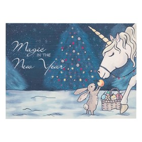 

Новогодняя салфетка на стол "Magic in the new year", ПВХ, 40*29 см