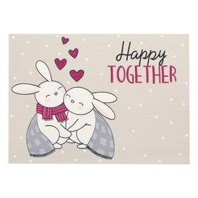 

Новогодняя салфетка на стол "Happy together", ПВХ, 40*29 см