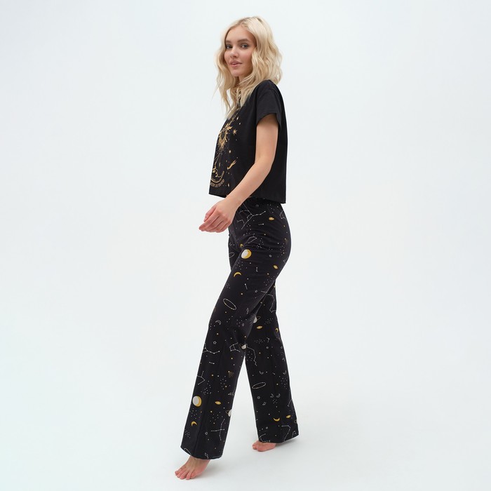 

Пижама женская (футболка и брюки) KAFTAN Space р. 48-50, черный