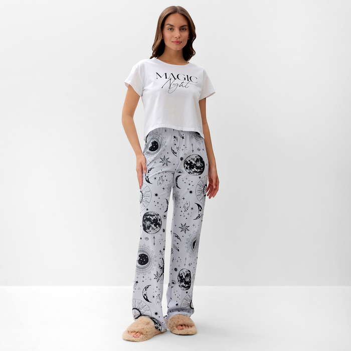 

Пижама женская (футболка и брюки) KAFTAN Magic night р. 48-50, белый