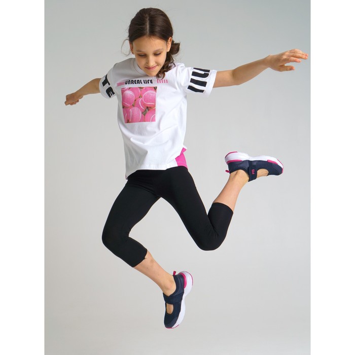 фото Бриджи гимнастическиедля девочки, рост 158 см, цвет черный playtoday