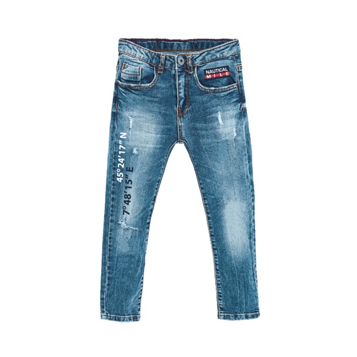 фото Брюки для мальчика, рост 128 см, цвет синий playtoday