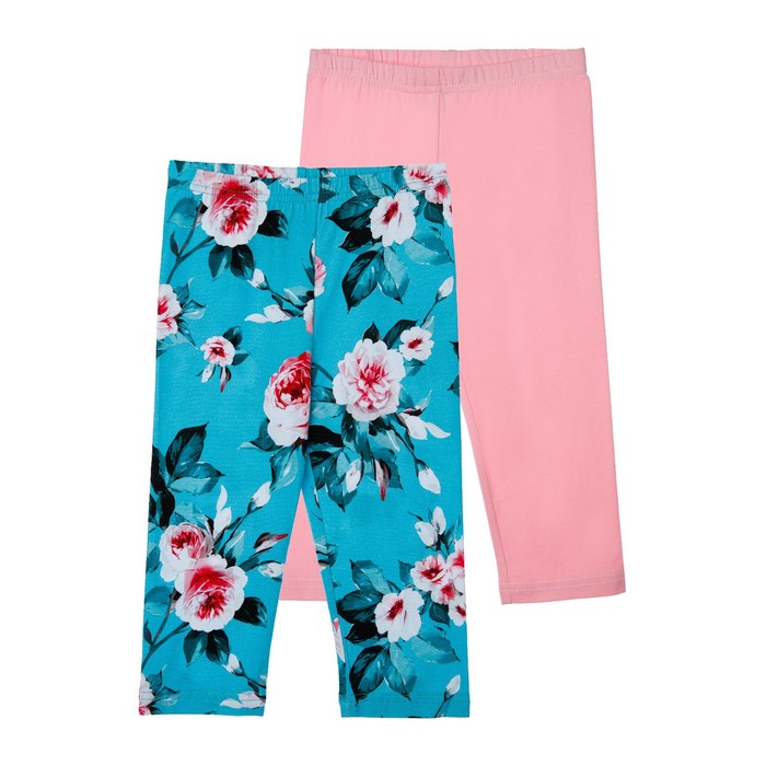 фото Леггинсы для девочки, рост 98 см, цвет розовый, голубой - 2 шт playtoday