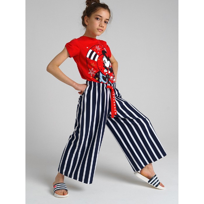 фото Брюки-кюлоты для девочки, рост 104 см playtoday