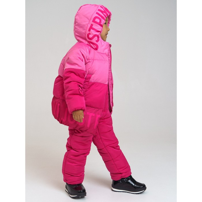 фото Зимний комплект для девочки: куртка, полукомбинезон, рост 104 см playtoday