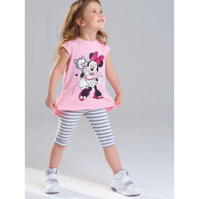 Комплект Disney: футболка, бриджи для девочки, рост 110 см