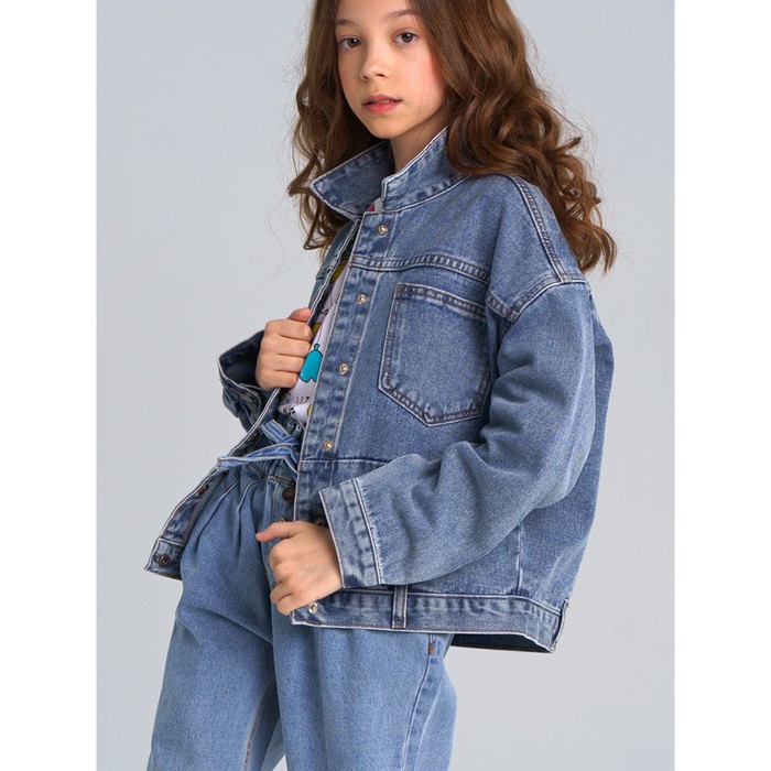 фото Куртка джинсовая для девочки, рост 134 см playtoday