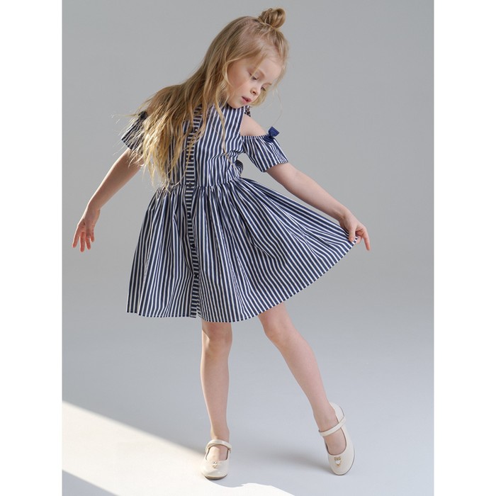 фото Платье текстильное для девочки, рост 110 см playtoday
