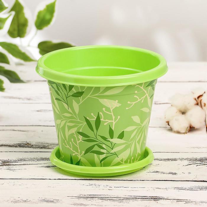 Горшок-кашпо 1 л "Аленушка", поддон