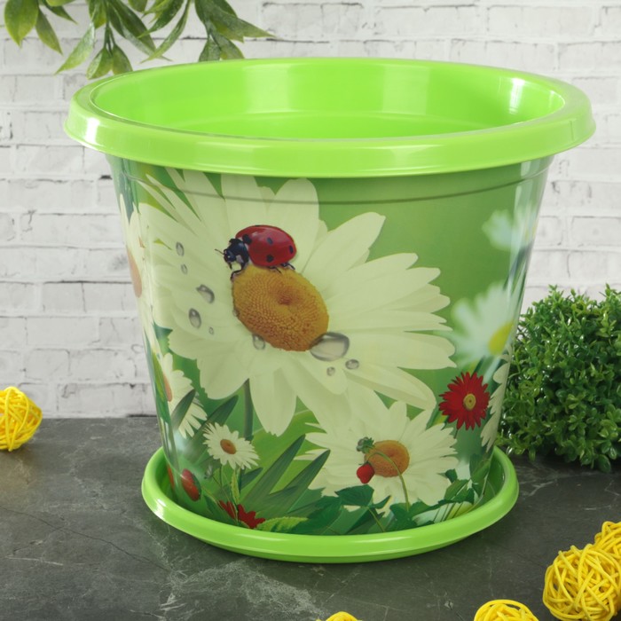 Горшок-кашпо 3 л "Аленушка", поддон