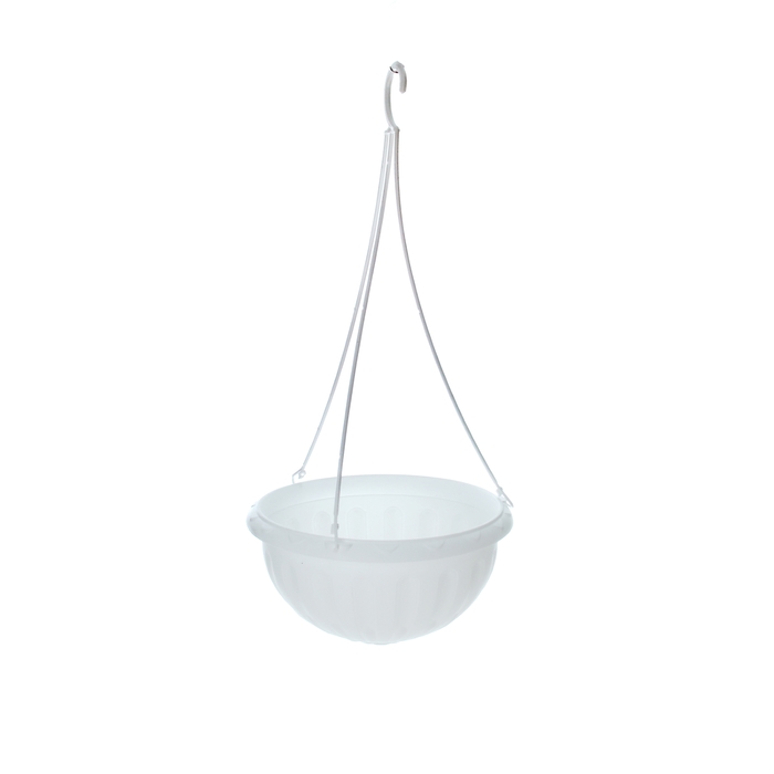 Горшок-кашпо 3,5 л "Джулия", поддон, цвет белый