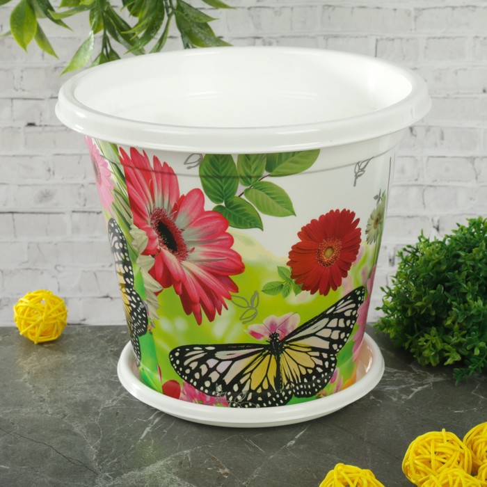 Горшок-кашпо 2 л "Палитра", поддон