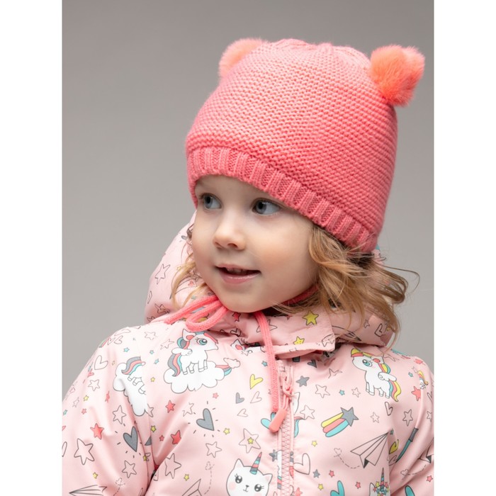 фото Шапка для девочки , размер 48, цвет мультиколор playtoday