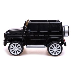 Электромобиль MERCEDES-BENZ G500, EVA колёса, кожаное сидение, цвет чёрный глянец