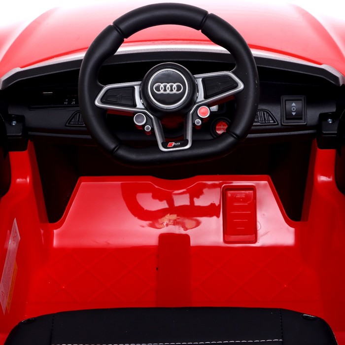 Электромобиль AUDI R8 SPYDER, EVA колеса, кожаное сидение, цвет красный